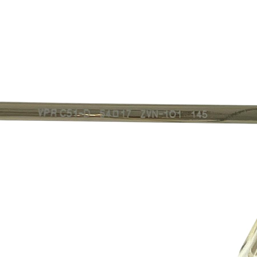 新品同様 PRADA プラダ VPRC51-D 多角形シェイプ ポリゴン メタルフレーム レディース 眼鏡  度付き 眼鏡 シルバー レディース【中古】 | PRADA | 06