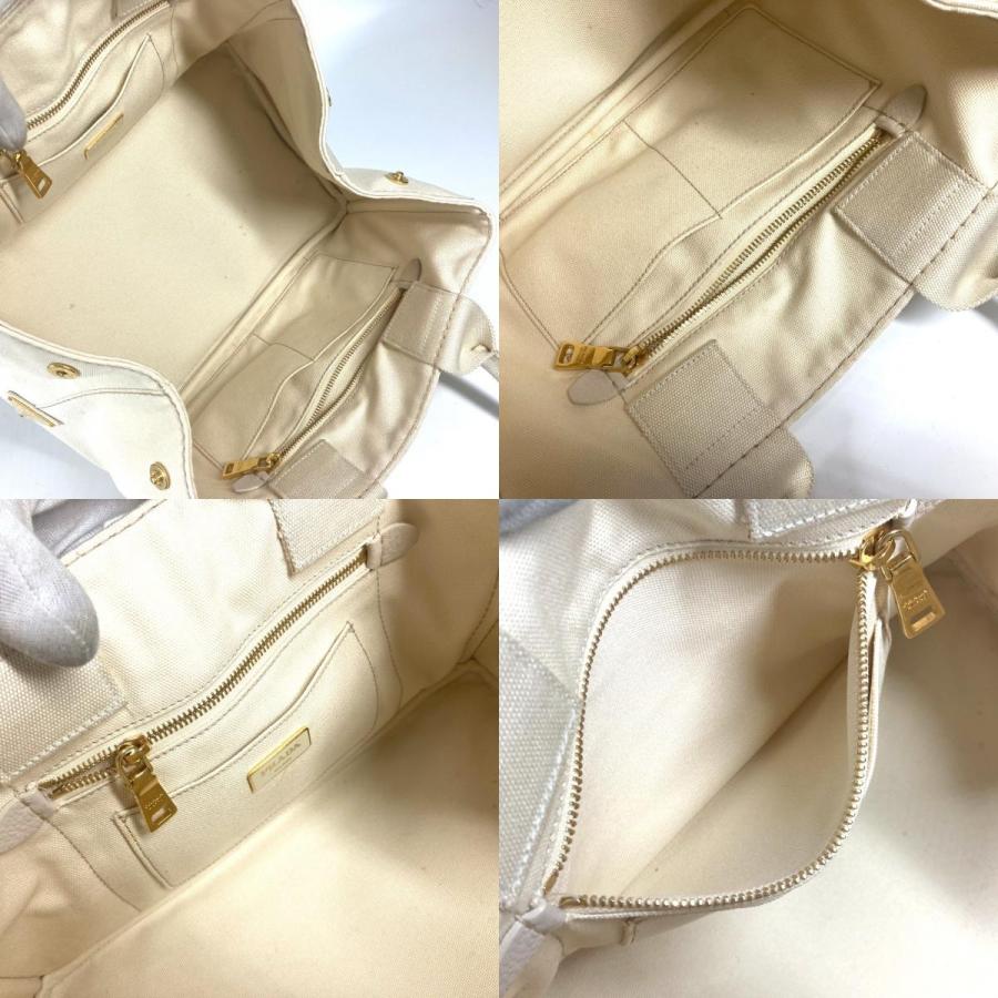 PRADA（プラダ） カナパ ハンドバッグ カバン トートバッグ ホワイト系 