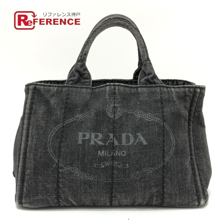 PRADA プラダ 1BG439 カナパ カバン トートバッグ ミニトート デニム 
