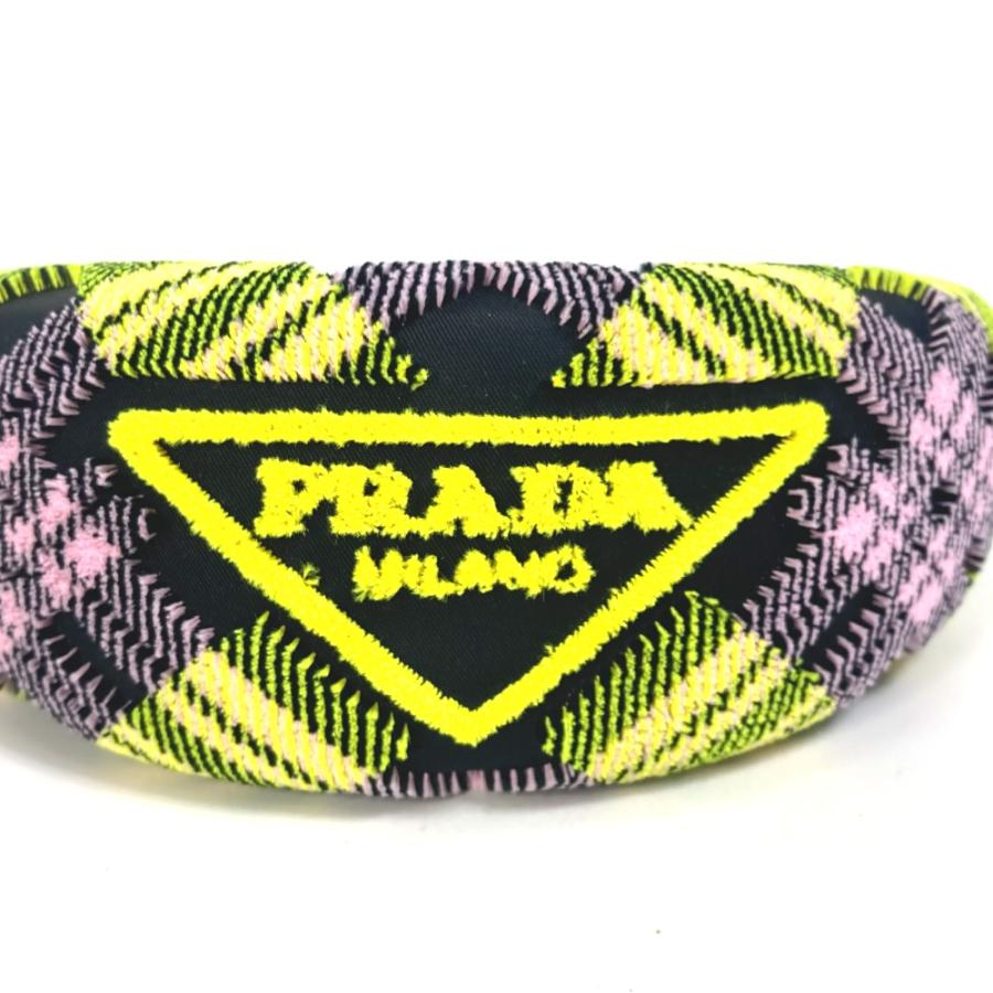 PRADA プラダ パイル トライアングルロゴ 三角ロゴ プレート ヘアアクセサリー ヘアバンド ヘッドバンド カチューシャ【中古】未使用 | PRADA | 02