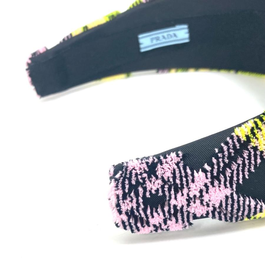 PRADA プラダ パイル トライアングルロゴ 三角ロゴ プレート ヘアアクセサリー ヘアバンド ヘッドバンド カチューシャ【中古】未使用 | PRADA | 05
