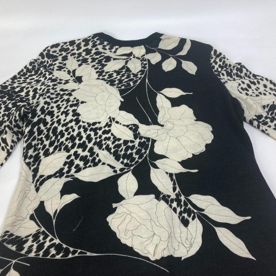 LEONARD レオナール トップス アパレル 花柄 フラワー 長袖 セーター ニット ウール ブラック レディース【中古】 | LEONARD | 08