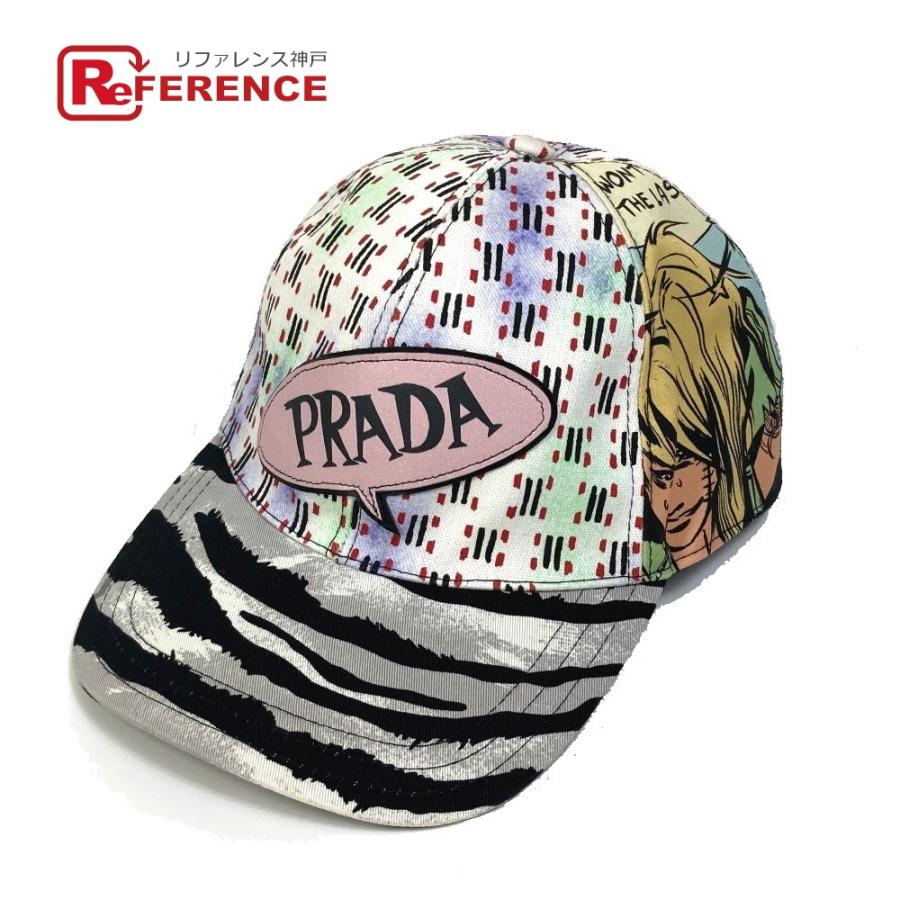 PRADA プラダ ロゴ 総柄 ベースボールキャップ キャップ コットン マルチカラー ユニセックス【中古】  :13343-20790-2:リファレンス コレクション - 通販 - Yahoo!ショッピング