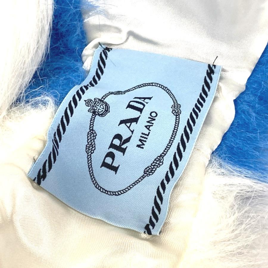 PRADA プラダ P7469 ファー ストール バイカラー ティペット マフラー フェイクファー ブルー×ホワイト レディース【中古】 | PRADA | 04