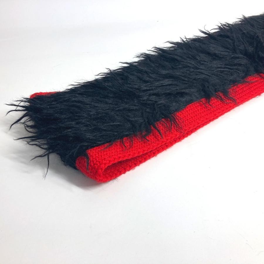 美品 PRADA プラダ バイカラー ファー マフラー ブラック ユニセックス【中古】 | PRADA | 02