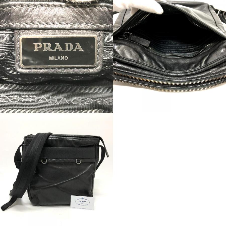 PRADA プラダ 2VH022 メッセンジャー ショルダーバッグ ブラック メンズ【中古】 | PRADA | 09