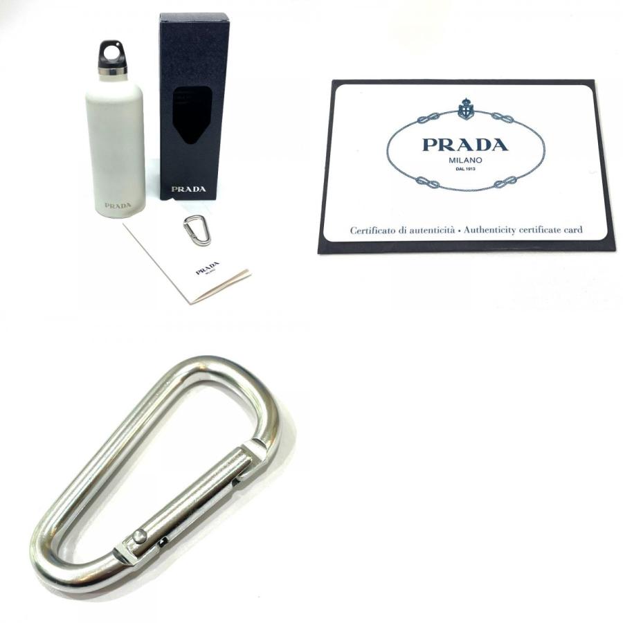 未使用 PRADA プラダ 2UH003 ロゴ タンブラー ウォーターボトル 水筒 プラダボトル 魔法瓶 ステンレス ホワイト | PRADA | 09