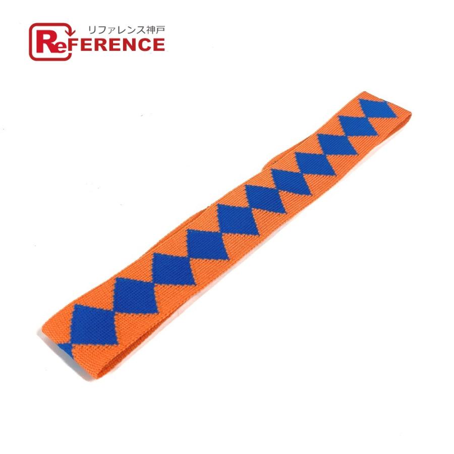 美品 PRADA プラダ ヘッドバンド ヘアアクセサリー ヘアバンド オレンジ メンズ【中古】 | PRADA