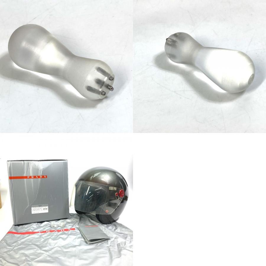 PRADA プラダ 4AH003 SUOMYコラボ スポーツ CASCO MOTO SFUM  帽子 メタリック ヘルメット プラスチック シルバー メンズ【中古】 | PRADA | 09