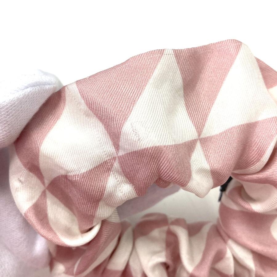 未使用 PRADA プラダ 1IF015 ロゴ ヘアアクセサリー ヘアゴム トライアングルロゴ 三角ロゴ プレート シュシュ ピンク レディース【中古】 | PRADA | 02