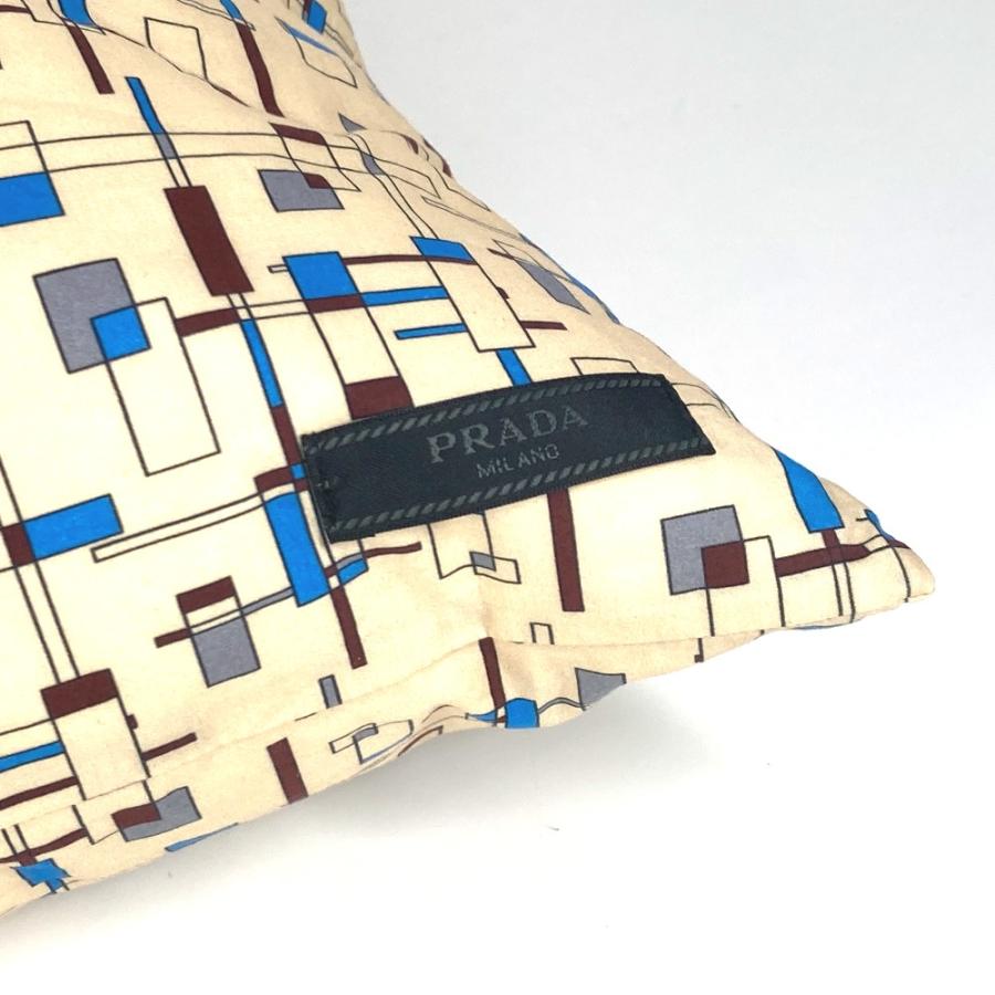 PRADA プラダ ロゴ ピロー 枕 インテリア クッション ベージュ ユニセックス【中古】 | PRADA | 04