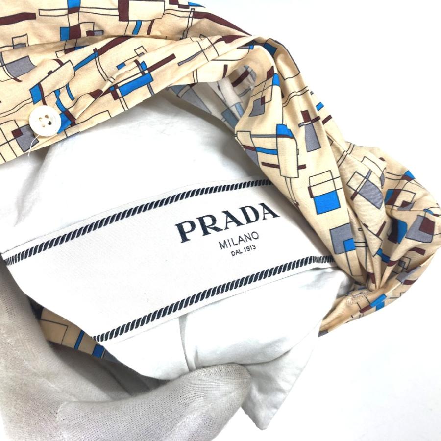 PRADA プラダ ロゴ ピロー 枕 インテリア クッション ベージュ ユニセックス【中古】 | PRADA | 08