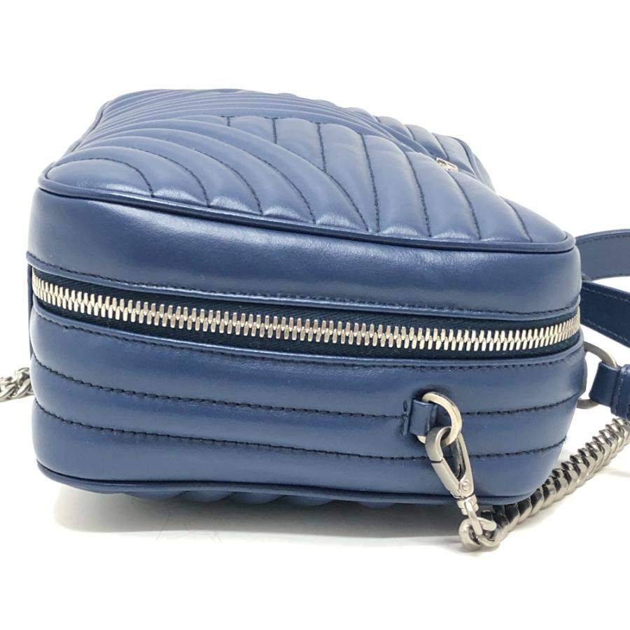 PRADA プラダ 1BH119 ダイアグラム カバン 2WAY ショルダーバッグ チェーン ハンドバッグ ブルー レザー レディース【中古】 | PRADA | 03