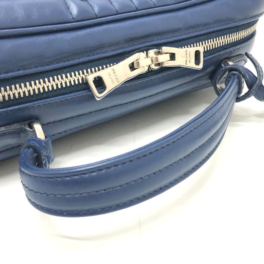 PRADA プラダ 1BH119 ダイアグラム カバン 2WAY ショルダーバッグ チェーン ハンドバッグ ブルー レザー レディース【中古】 | PRADA | 05