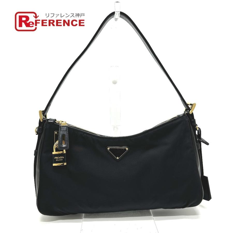 PRADA プラダ 1BC232 エメ テスート ワンショルダー カバン 肩掛け ショルダーバッグ ブラック レディース【中古】 | PRADA