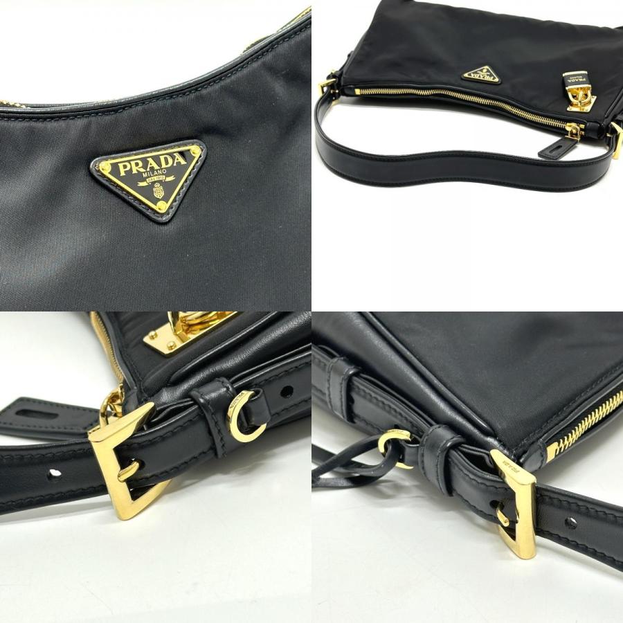 PRADA プラダ 1BC232 エメ テスート ワンショルダー カバン 肩掛け ショルダーバッグ ブラック レディース【中古】 | PRADA | 06