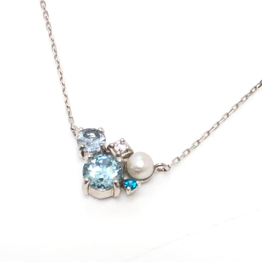 新品同様 Canal4℃ カナルヨンドシー 152426223201 マルチビジュー ジュエリー アクセサリー K10WG ネックレス シルバー【中古】 |  | 02