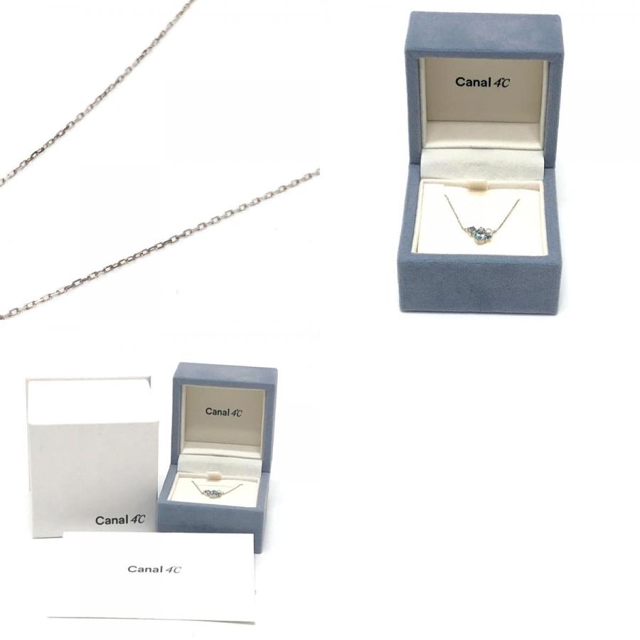 新品同様 Canal4℃ カナルヨンドシー 152426223201 マルチビジュー ジュエリー アクセサリー K10WG ネックレス シルバー【中古】 |  | 09