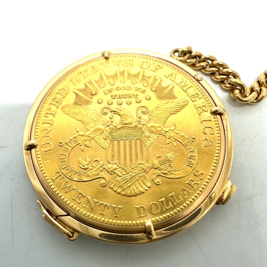 PIAGET ピアジェ アメリカ リバティヘッド 20＄10ドルコイン金貨 手巻き K18金無垢 懐中時計 ゴールド メンズ【中古】 | PIAGET | 02