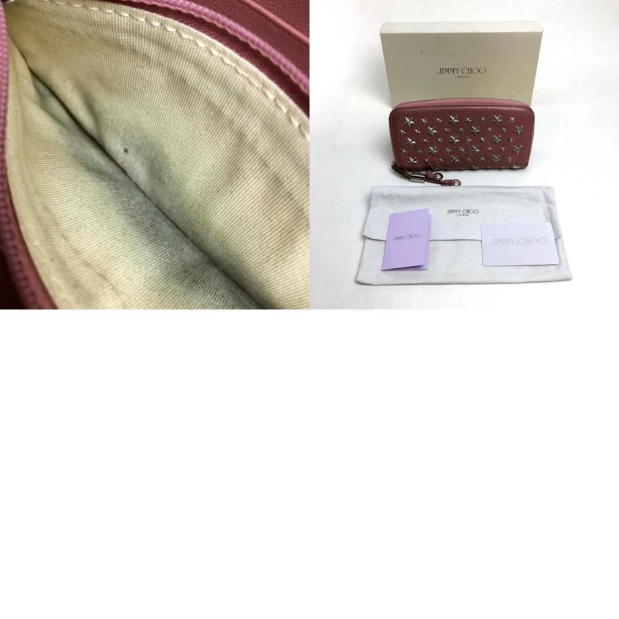 JIMMY CHOO ジミーチュウ ラウンドファスナー長財布 スタースタッズ 長