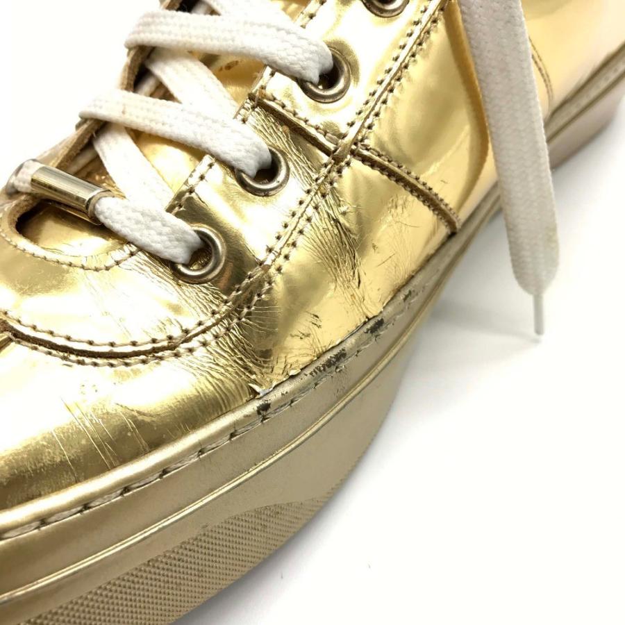 JIMMY CHOO ジミーチュウ シューズ メタリック ハイカットスニーカー 