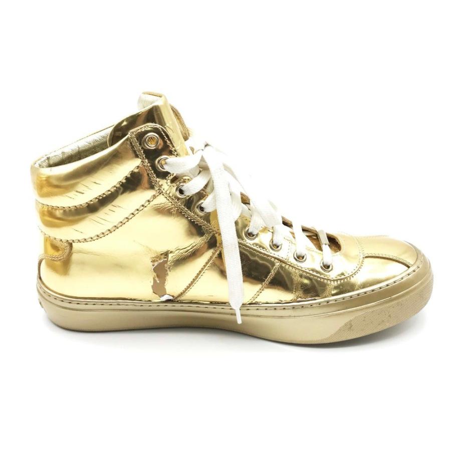 JIMMY CHOO ジミーチュウ シューズ メタリック ハイカットスニーカー 