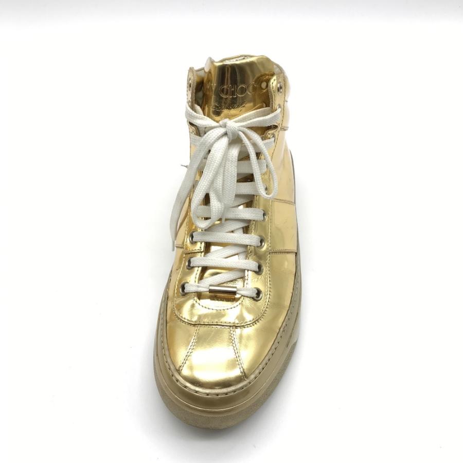 JIMMY CHOO ジミーチュウ シューズ メタリック ハイカットスニーカー 