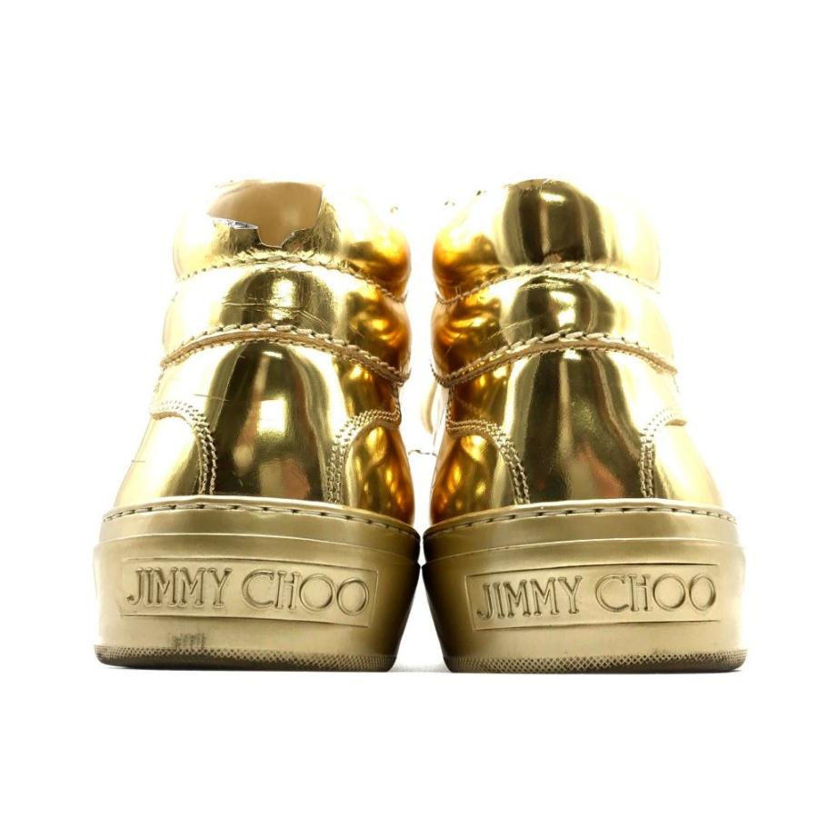 JIMMY CHOO ジミーチュウ シューズ メタリック ハイカットスニーカー 