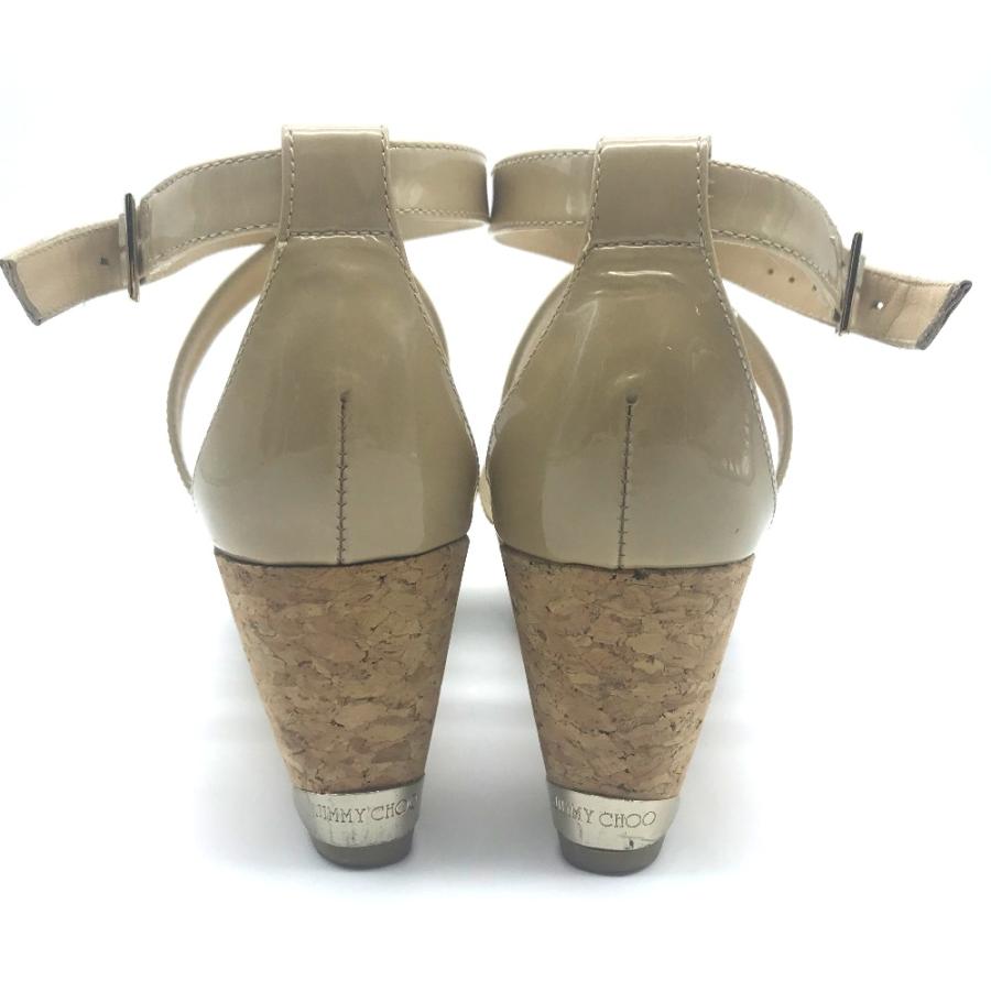 JIMMY CHOO ジミーチュウ クロスストラップ PORTIA 70 コルクウェッジ
