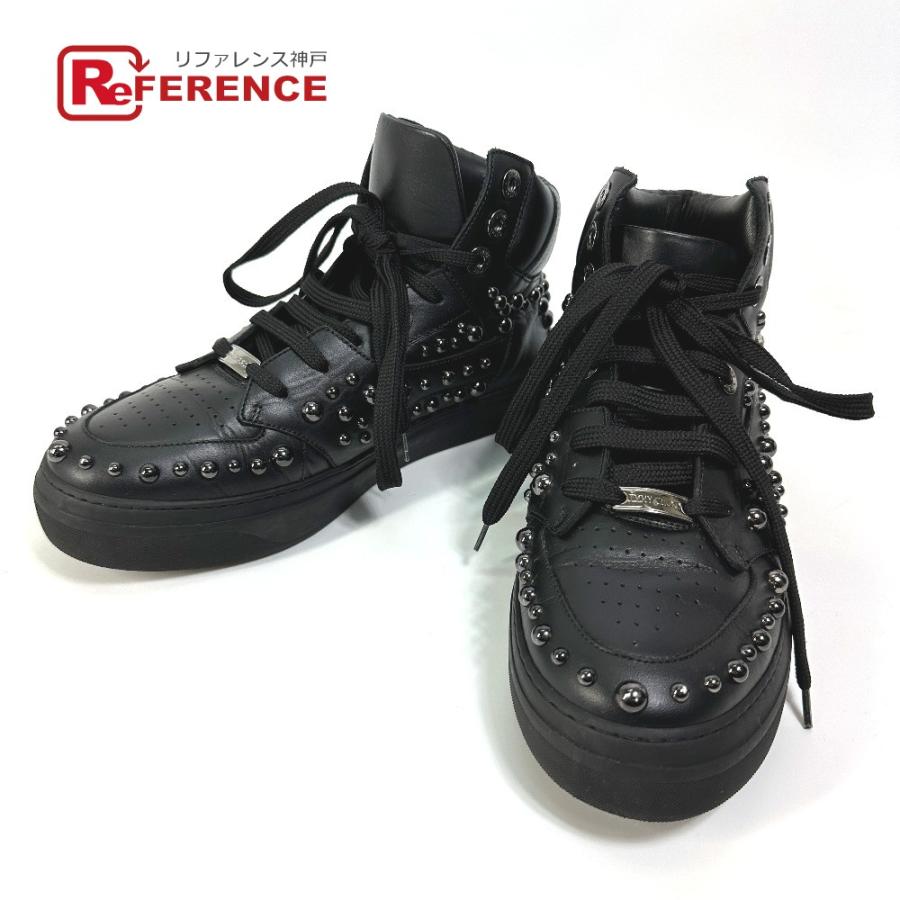 ル*ド様 ジミーチュウハイカット スニーカー スタッズ 黒 サイズ30 ジミーチュウ スニーカー ハイカット スタッズ レザー シューズ 靴 メンズ