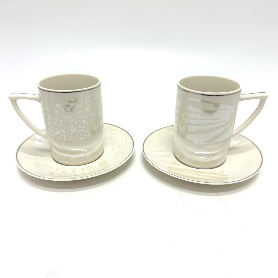 新品同様 ジバンシー ティーカップ ソーサー2客セット 雑貨 ホワイト 