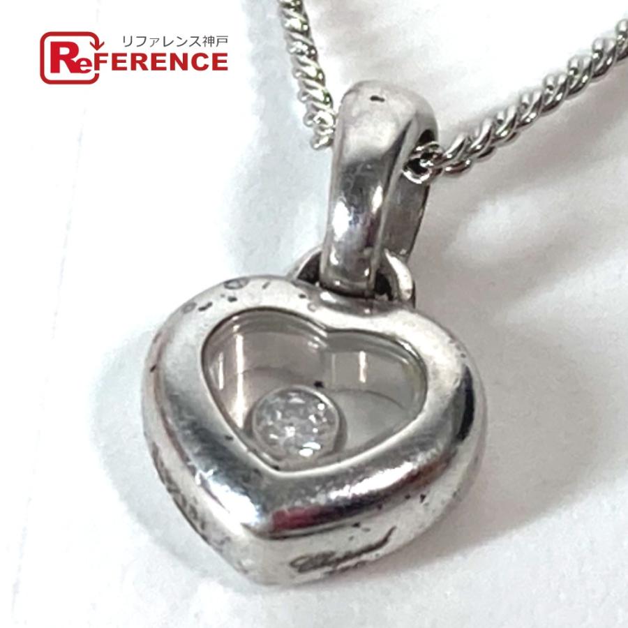 美品 ショパール ハッピーダイヤモンド ネックレス シルバー Chopard（ショパール） 美品 ハッピーダイヤモンド ネックレス