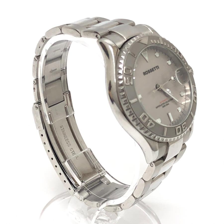ROSSETTI ロセッティ SUPERLATIVE COLLECTION デイト 自動巻き ウォッチ 時計 回転ベゼル 腕時計 シルバー メンズ【中古】 |  | 03