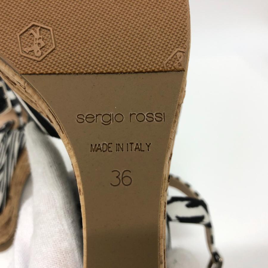 Sergio rossi（セルジオロッシ） 未使用 ゼブラ ウェッジソール