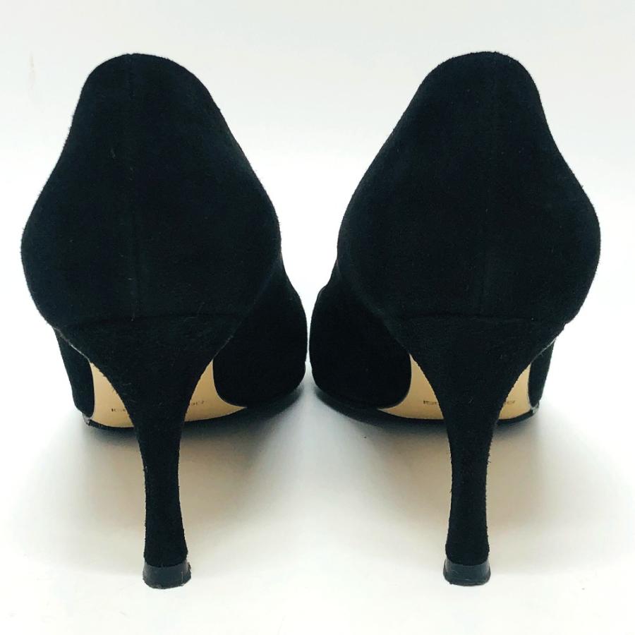 値下げ中【美品】セルジオロッシ パンプス 黒紺 ポインテッドトゥ レザー Sergio rossi（セルジオロッシ） 美品 靴 アーモンドトゥ ヒール