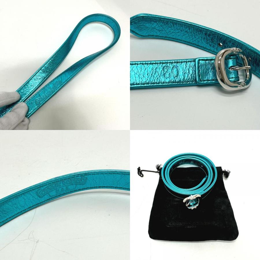 美品 CHROME HEARTS クロムハーツ ガンスリンガー ノベルティ ベルト ブルー メンズ【中古】 |  | 09