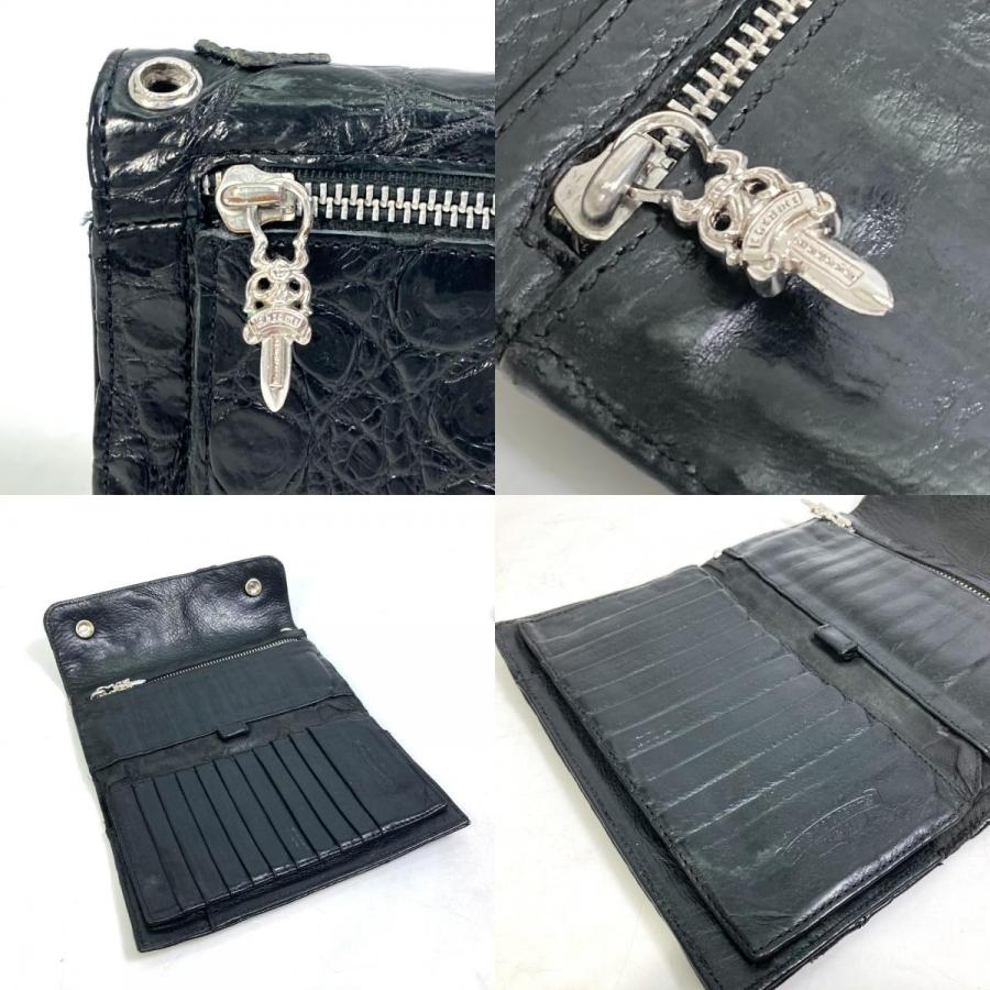 CHROME HEARTS クロムハーツ ウェーブウォレット 三つ折り 長財布