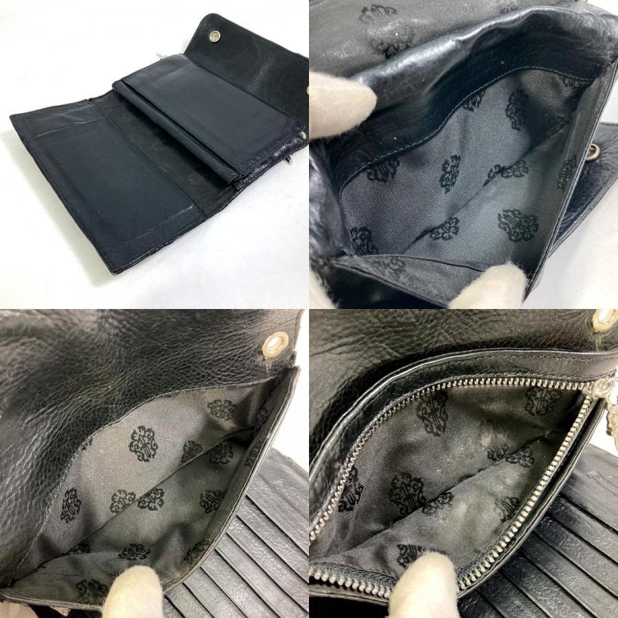 CHROME HEARTS クロムハーツ ウェーブウォレット 三つ折り 長財布 