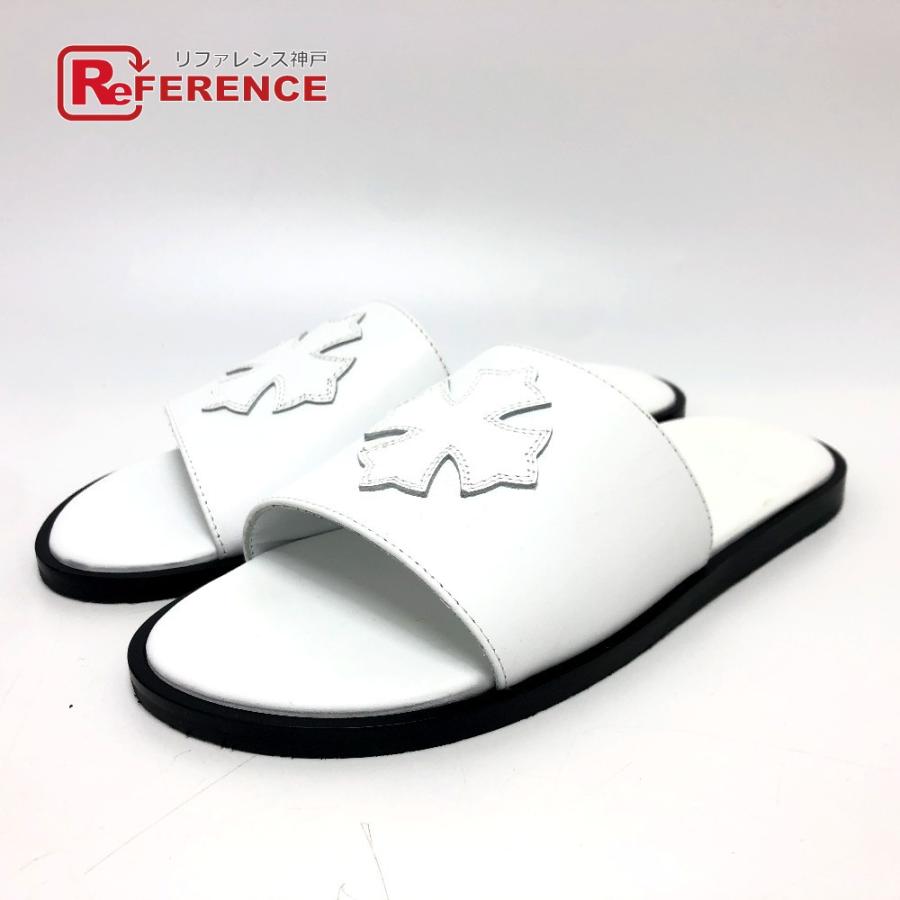 未使用 CHROME HEARTS クロムハーツ クロスパッチ フラット サンダル  サンダル ホワイト メンズ【中古】 | 