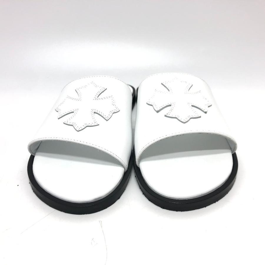 未使用 CHROME HEARTS クロムハーツ クロスパッチ フラット サンダル  サンダル ホワイト メンズ【中古】 |  | 01