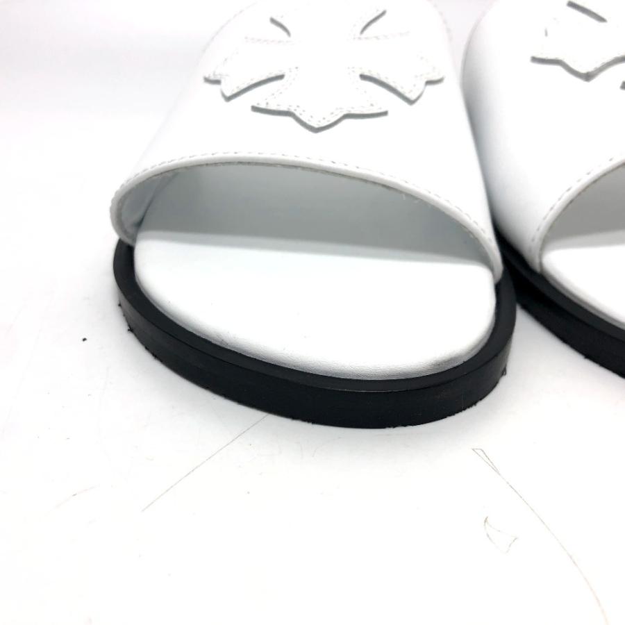 未使用 CHROME HEARTS クロムハーツ クロスパッチ フラット サンダル  サンダル ホワイト メンズ【中古】 |  | 05