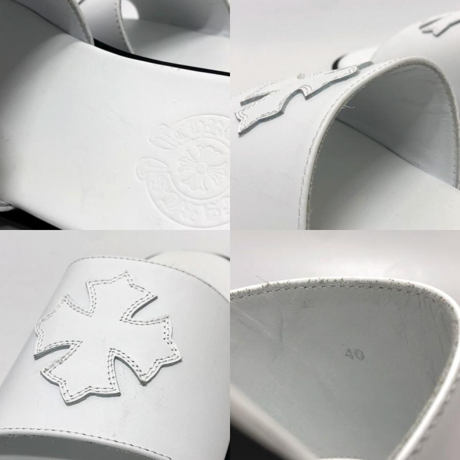 未使用 CHROME HEARTS クロムハーツ クロスパッチ フラット サンダル  サンダル ホワイト メンズ【中古】 |  | 08