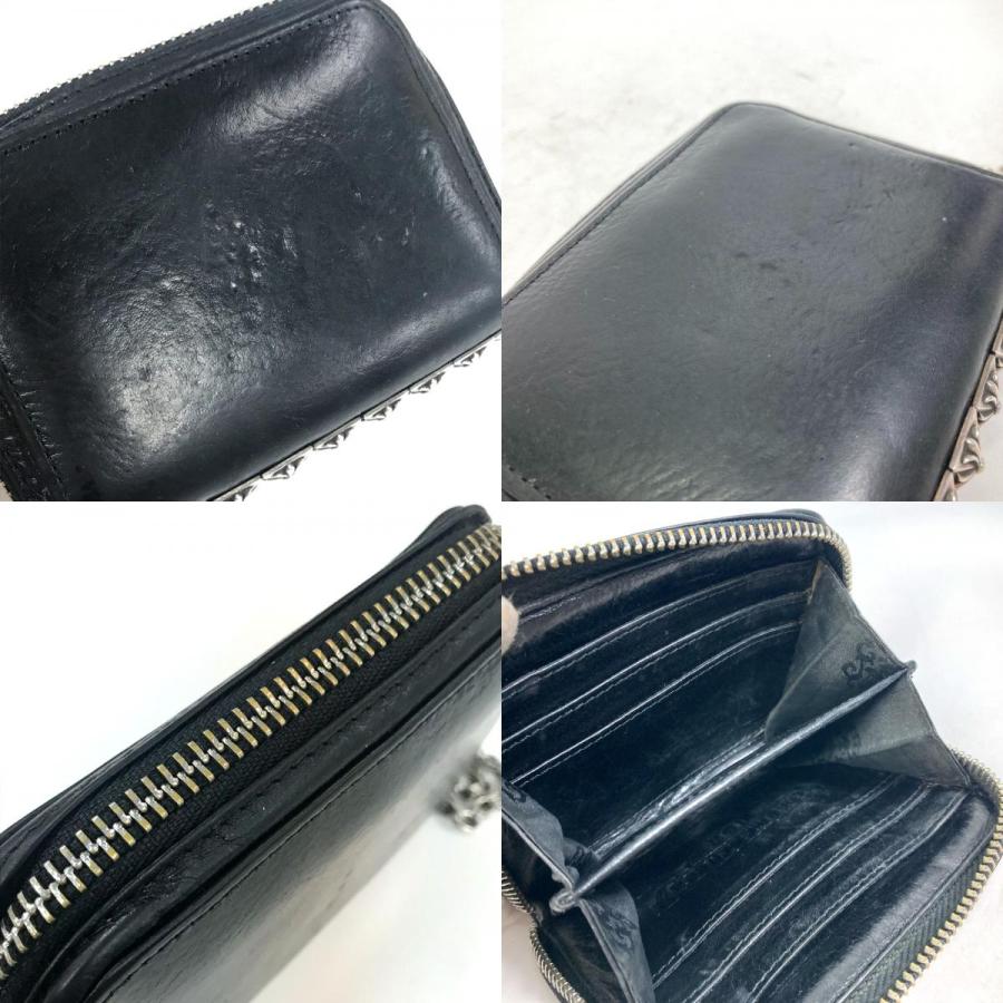 CHROME HEARTS クロムハーツ 3 SIDE ZIP レザーウォレット ピラミッド