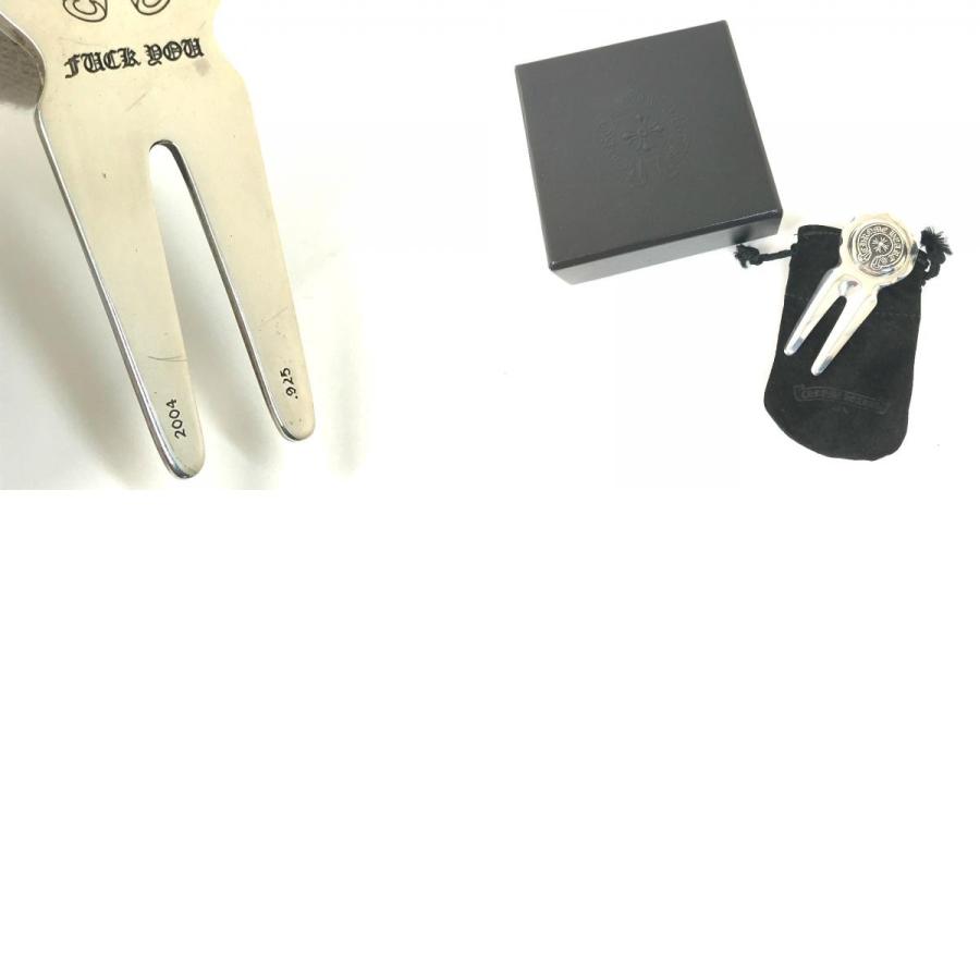 CHROME HEARTS クロムハーツ ロゴ グリーンフォーク ホースシュー スポーツ  ゴルフ 雑貨 シルバー メンズ【中古】 |  | 09