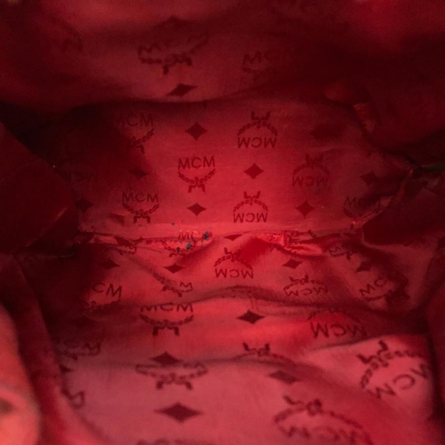 MCM エム・シー・エム リュックサック バックパック ロゴプレート タウンユース リュック・デイパック レザー レッド | MCM | 04