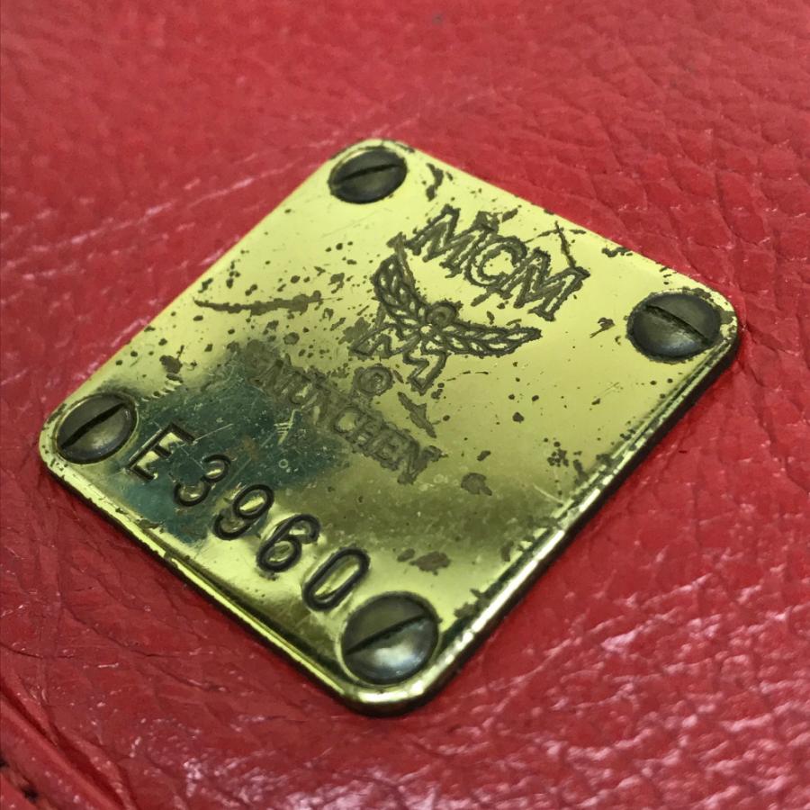 MCM エム・シー・エム リュックサック バックパック ロゴプレート タウンユース リュック・デイパック レザー レッド | MCM | 05