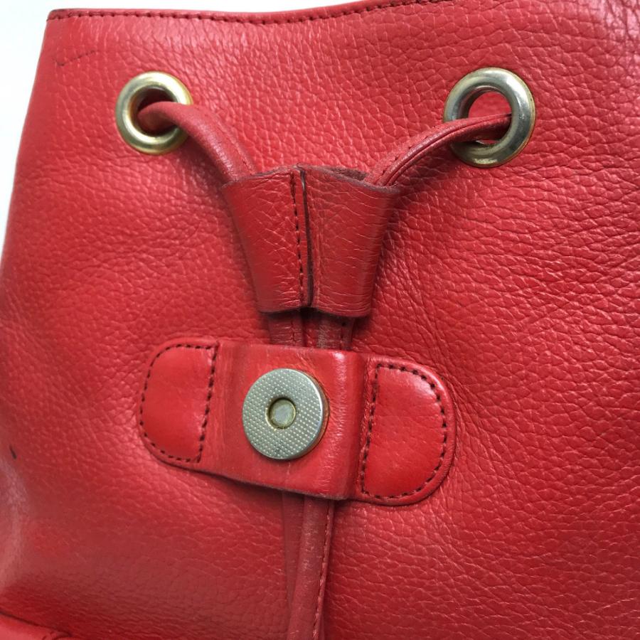 MCM エム・シー・エム リュックサック バックパック ロゴプレート タウンユース リュック・デイパック レザー レッド | MCM | 07