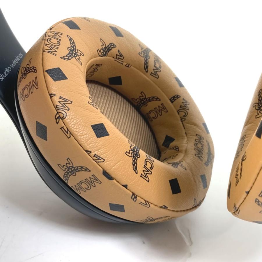 MCM エムシーエム Beats ビーツ ワイヤレス ヘッドフォン ケース付き ロゴ ヴィセトス イヤフォン ヘッドフォン ブラウン メンズ【中古】の画像