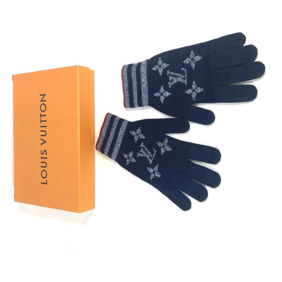新品同様✨ルイヴィトン　グローブ　ゴン　ストライプス　モノグラムM76029箱付 LOUIS VUITTON 美品 ルイヴィトン M76029 ゴン・モノグラム