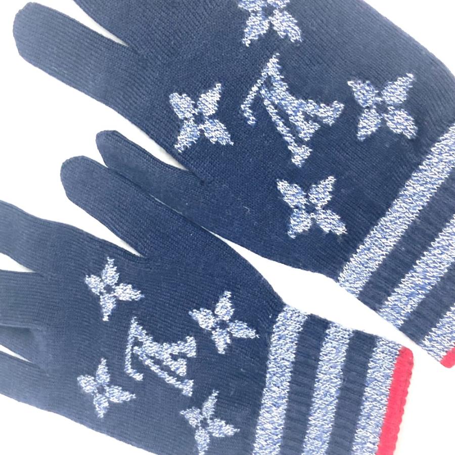 新品同様✨ルイヴィトン　グローブ　ゴン　ストライプス　モノグラムM76029箱付 LOUIS VUITTON 美品 ルイヴィトン M76029 ゴン・モノグラム